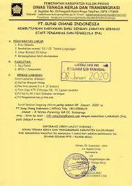 Gaji pt sci salatiga | di samping menerima gaji pokok maka setiap pegawai pt kai akan memperoleh beberapa tunjangan. Disnakertrans Lowongan Kerja Staf Pengawas Dan Pengelola Ipal Di Pt Sung Chang Indonesia