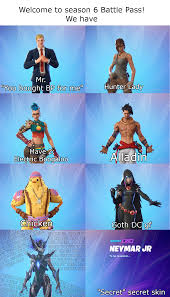 We would like to show you a description here but the site won't allow us. Battle Pass Skins But Described Poorly Fortnitebr