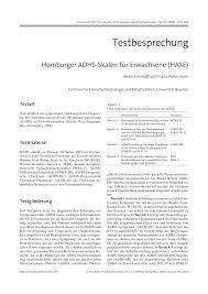Symptoms of inattention, impulsivity, and hyperactivity, but also neurophysiological differences Pdf Testbesprechung Homburger Adhs Skalen Fur Erwachsene Hase