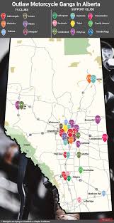 As with some outlaw motorcycle club's patches, the gypsy joker patch has three major variations. Map Outlaw Motorcycle Gangs In Alberta Edmonton Journal