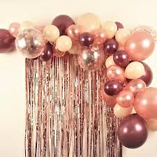 Rose Gold Blush And Maroon Balloon Garland Kit Balloon Decorations Party Rose Gold Party Decor Gold Birthday Party