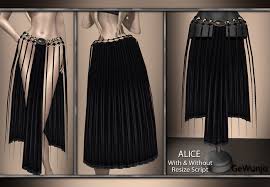 Second Life Marketplace - GeWunjo : ALICE black skirt