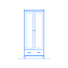 The ikea tyssedal wardrobe has an overall height of 81.875 (208 cm), width of 34.625 (88 cm), and depth of 22.875. Ikea Trysil Four Drawer Wardrobe Dimensions Drawings Dimensions Com