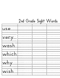 2nd grade sight words worksheets pdf. 2nd Grade Dolch Sight Word Handwriting Worksheets By Amy Huff Tpt