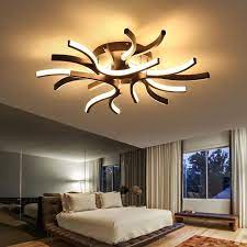 Coffee Finish Modern Led Ceiling Lights For Living Room Bedroom Home Deco Eperiod Le Modern Led Ceiling Lights Chandelier In Living Room Living Room Lighting