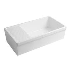 Get free shipping on qualified whitehaus collection kitchen sinks or buy online pick up in store today in the kitchen department. Whitehaus Whqd540 M White Quatro Alcove 36 Inch Large Reversible Fireclay Kitchen Sink With Integral Drainboard And