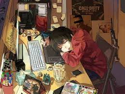 anime room boy 部屋のアニメ 楽しい イラスト イラスト キャラクタースケッチ