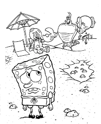 In this coloring sheet, spongebob and patrick are playing in the sand in the underwater city of bikini bottom! Pirate Coloring Page Walking The Plank Coloring Home
