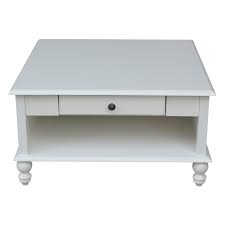 Country cottage coffee table white antique by bolton furniture, inc. International Concepts Cottage Square Coffee Table In Beach White Ot07 20sc