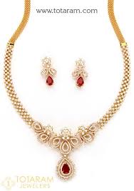 18k rose gold polish diamond necklace