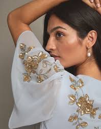 Sarah Embellished Wrap Dress