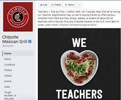 See more ideas about teacher appreciation gifts, teacher gifts, teacher. Free Chipotle Food For Teacher Appreciation Day