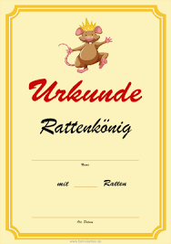 Check spelling or type a new query. Urkunde Rattenkonig Gold Pdf Vorlage Zum Ausdrucken