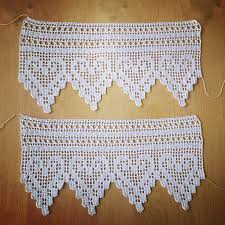 Lacy Heart Curtains Crochet Curtain Pattern Curtain Patterns Valance Patterns