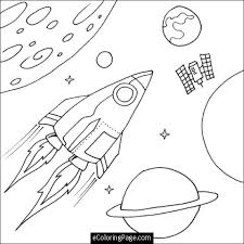 Amongst numerous benefits, it will teach your little astronaut to focus, to develop motor skills, and to help recognize colors. Space Rocket And Planets Coloring Page For Kids Printable Space Coloring Pages Solar System Coloring Pages Planet Coloring Pages