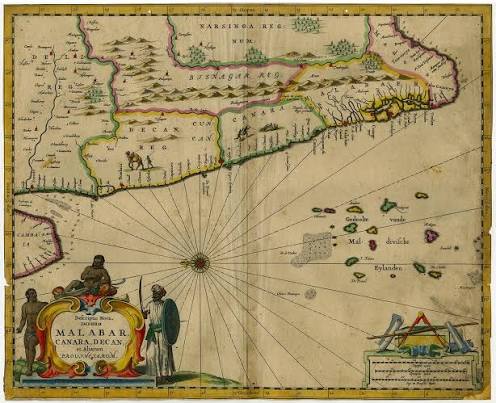 Antique Print-MALABAR-MALAYALAN-MALDIVEN-INDIA-ASIA-Baldaeus-Waesbergen-1672: (1672) Art&nbsp;/&nbsp;Print&nbsp;/&nbsp;Poster | ThePrintsCollector