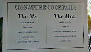 Pin By Pinningnyc On Wedding Ideas Signature Cocktails Wedding Signature Cocktail Sign Signature Cocktail Drinks