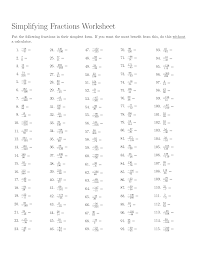 Simplifying Fractions Worksheet Problems Solutions Fractions Worksheets Simplifying Fractions Fractions