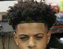 Curly Taper Fade Black Men