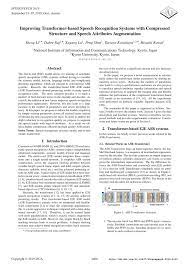 Speaking by speaking, skills for social competence. Pdf Improving Transformer Based Speech Recognition Systems With Compressed Structure And Speech Attributes Augmentation