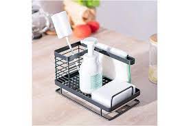 Organizing your kitchen comes with many benefits including less stress, better time management, financial 9. Sink Caddy Black Odesign Kitchen Sink Caddy Organiser Sponge Soap Brush Holder With Drain Pan Tray Stainless Steel Black Kogan Com