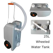 Large portable water tanks on wheels. 25l Water Tank Storage Fresh Waste Holding Wheels Rv Tote Portable Camper Hdpe Wish