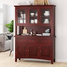 A dining room hutch serves as both a storage cabinet for a variety of dinnerware, as well as a display area for your fine china and other dishes. Barryton Solid Mahogany Wood Glass Door Dining Room Hutch