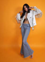 Vintage Excelled Made In Usa White Leather Fringe Etsy Fringe Leather Jacket White Leather Jacket Fringe Jacket