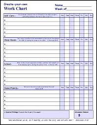 create your own work chart boy laminated student