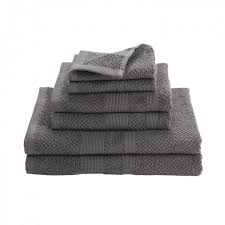 6 serviettes des toilette 50 x 100 cm et 4 serviettes de bain 70 x 140 cm 。 matière: Serviette De Bain Grise En Coton Tex Home A Prix Carrefour