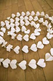 Wedding Decor Valentine Gift For Her Wedding Decorations Valentine Garland Heart Garland Eco Gift Gift For Her Valentines Decor Paper Heart Garland Paper Garland Paper Hearts