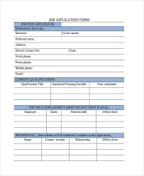 Several states mandate that certain notifications be included with the employment application. Free 32 Simple Job Application Forms In Pdf Ms Word Excel