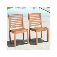 Cabela Set Of 2 Eucalyptus Stackable Patio Chairs 3v815 Lamps Plus Outdoor Chair Set Patio Chairs Patio Dining Chairs