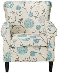 Our roseville blue floral club chair adds flare to any room with its exciting floral fabric. Christopher Knight Home Roseville Blue Floral Accent Lounge Chair Decorative Club Chair In Blue Flower And Vines Pattern Beachfront Decor