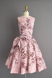 50s Dress Gorgeous Pink Floral Sweeping Full Skirt Cocktail Etsy In 2020 Dresses Vintage Dresses 50s Gorgeous Dresses