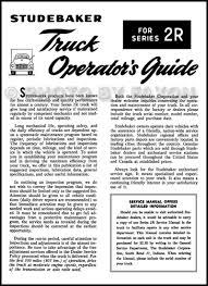 Complete basic car included (engine bay, interior and exterior lights, under dash harness, starter and ignition circuits, instrumentation, etc) original factory wire colors including tracers when applicable. 1949 1953 Studebaker Truck 2r Owner S Manual Reprint