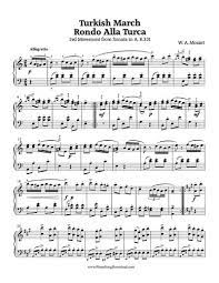 11 in a major, k. Turkish March Rondo Alla Turca By Mozart Free Classical Piano Sheet Music