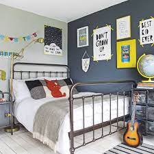 Modern boy's room interior inspo in these two images we can see two ways to create a gallery wall in any kid's room interior. Modern Children S Room With Colourful Wall Art Modern Childrens Room Boys Bedrooms Big Boy Room