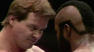 Roddy Piper gets in Mr. T's face