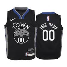 custom golden state warriors 00 2019 20 city black jersey