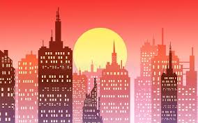 With the right wallpapers, you can feel all the charm of an urban scene as it doesn't depend on your age or sex. Downtown City Wallpaper In The Morning And Evening Landscape Wallpaper Illustration Vector Style Sunlight Colorful Background Stock Vector Illustration Of Light Building 173282648