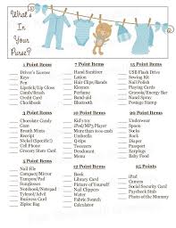 What S In Your Purse Baby Shower Game Blue By Photogreetings 7 50 Printable Baby Shower Games