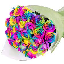 From you flowers has a wide variety of flowers online for every occasion. 24 Rainbow Ecuadorian Roses In Bouquet To Manila Rainbow Roses Rainbow Flowers Wonderful Flowers