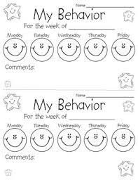 Behavior Chart Sheet Preschool Behavior Classroom