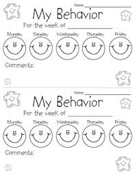 Behavior Chart Sheet Preschool Behavior Classroom