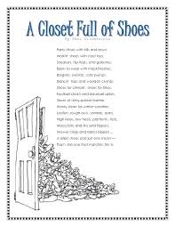 Closet Full Of Shoes By Shel Silverstein Shel Silverstein Silverstein Poems Kids Poems