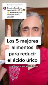 Respuesta a @Jaime Olvera de Luis Los 5 mejores alimentos para reducir el  ácido úrico. #acidourico #acidouricoalto #gota #salud #quimicaanalitica  #analisisdesangre #marcadoresdesangre ...
