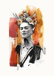 Watercolor And Acrylic Illustration Of Frida Kahlo By Maryn Kahlo Paintings Art Painting Art