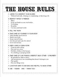 Image Result For Family House Rules Contract Kids Behavior