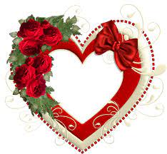 Heart Transparent Frame With Red Roses Rose Frame Vintage Valentine Cards Heart Frame
